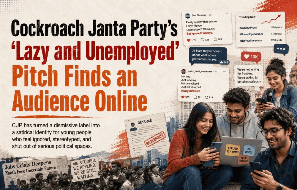 Cockroach Janta Party’s “Lazy and Unemployed” Pitch Finds an Audience Online