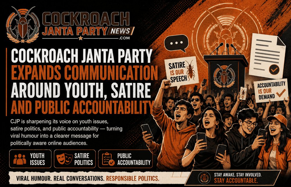 Cockroach Janta Party Expands Communication Around Youth, Satire and Public Accountability
