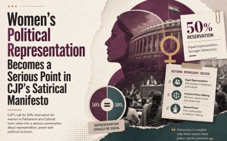 Women's Political Representation Becomes a Serious Point in CJP?s Satirical Manifesto