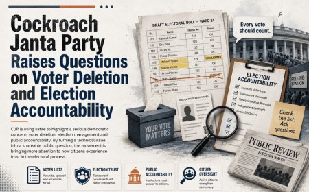 Cockroach Janta Party Raises Questions on Voter Deletion and Election Accountability