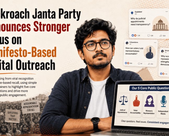 Cockroach Janta Party Announces Stronger Focus on Manifesto-Based Digital Outreach